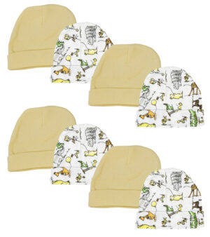 Baby Boy, Baby Girl, Unisex Infant Caps (pack Of 8) Nc_0306