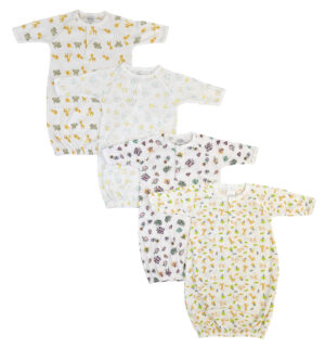 Unisex Newborn Baby 4 Piece Gown Set Nc_0745