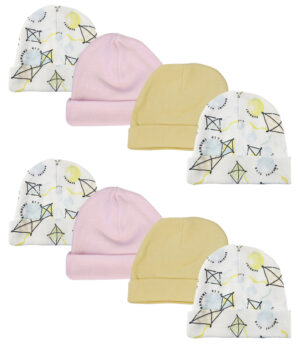 Baby Girls Caps (pack Of 8) Nc_0352