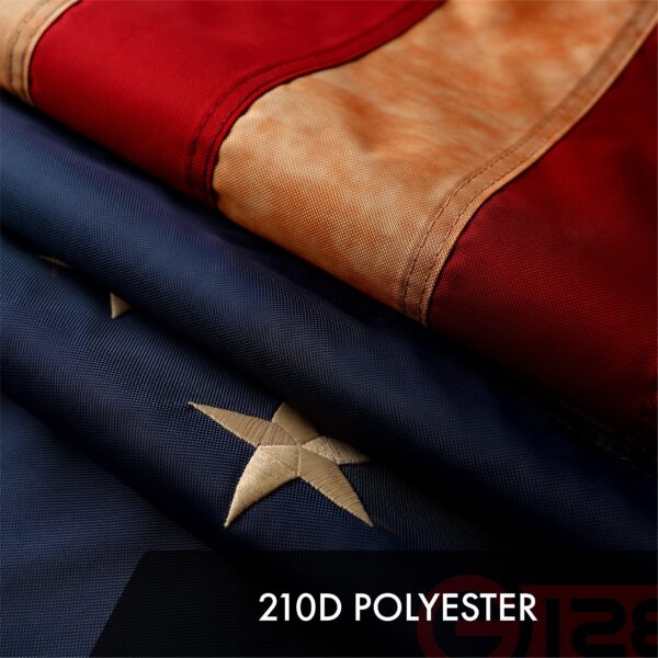 G128 5 Pack: Betsy Ross Tea-Stained Flag | 4x6 Ft | ToughWeave Pro Series Embroidered 420D Polyester | Historical Flag - Image 4