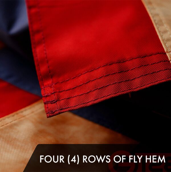 G128 5 Pack: Betsy Ross Tea-Stained Flag | 4x6 Ft | ToughWeave Pro Series Embroidered 420D Polyester | Historical Flag - Image 5