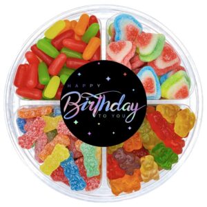 Happy Birthday Candy Platter – Candy Care Package Gummy Bear and Sweets Gift Basket…