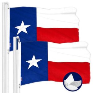 Texas TX State Flag 3x5 Ft 2-Pack Embroidered Polyester By G128