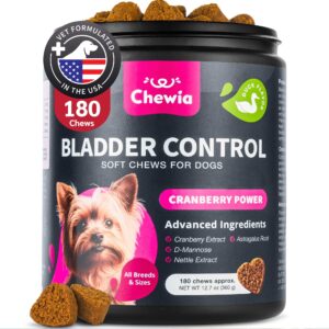 Bladder Control Soft Chews for Dogs Pet Supplies   Antioxidant Dog Health Supplement   Cranberry Extract & Nettle Extract & D Mannose for Dogs