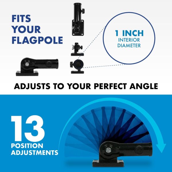 G128 Combo Pack: 6 Ft Tangle Free Aluminum Spinning Flagpole (Black) & Idaho ID State Flag 3x5 Ft, LiteWeave Pro Series Printed 300D Polyester | Pole with Flag Included - Image 8