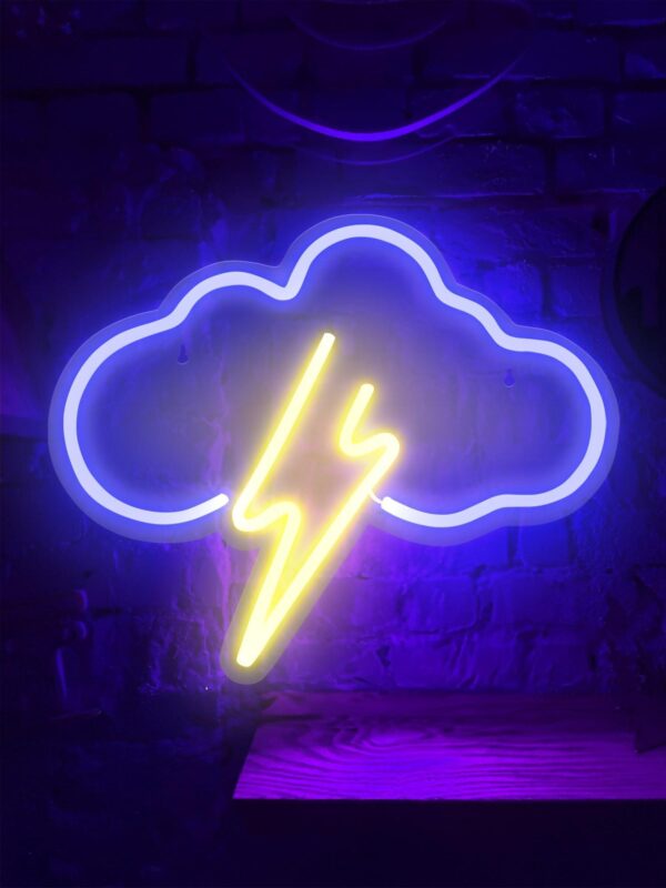 Cloud Led Cloud Light   Neon Lights 13.4 x 11.7 in Led Neon Signs For Wall Decor   USB Powered Led Signs For Bedroom Wall   Yellow Neon Signs Blue Neon Sign for Bedroom Casino Bar Hotel Play RoomL