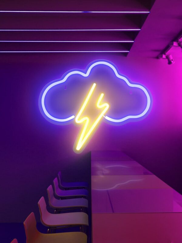 Cloud Led Cloud Light   Neon Lights 13.4 x 11.7 in Led Neon Signs For Wall Decor   USB Powered Led Signs For Bedroom Wall   Yellow Neon Signs Blue Neon Sign for Bedroom Casino Bar Hotel Play RoomL - Image 7