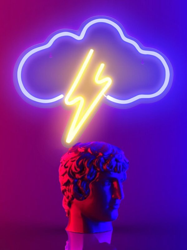 Cloud Led Cloud Light   Neon Lights 13.4 x 11.7 in Led Neon Signs For Wall Decor   USB Powered Led Signs For Bedroom Wall   Yellow Neon Signs Blue Neon Sign for Bedroom Casino Bar Hotel Play RoomL - Image 8