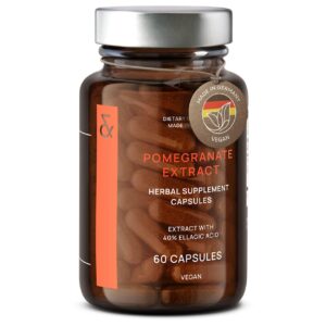 Pomegranate Extract   1000mg Daily Dose   40% Ellagic Acid   Vegan Pomegranate Supplement   Heart & Joint Support   60 Capsules   Made in Germany