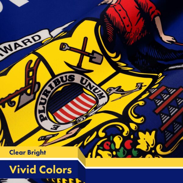 G128 5 Pack: Wisconsin WI State Flag | 3x5 Ft | LiteWeave Pro Series Printed 150D Polyester | Indoor/Outdoor, Vibrant Colors, Brass Grommets, Thicker and More Durable Than 100D 75D Polyester - Image 3