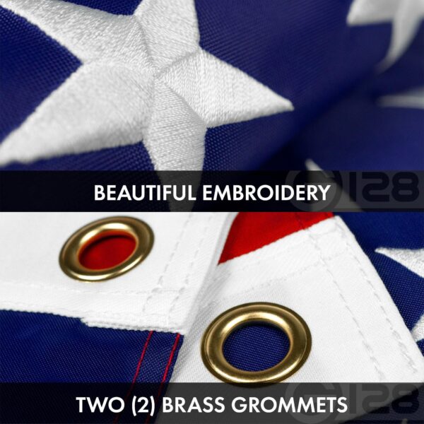 G128 Combo Pack: American USA Flag ToughWeave Series 2x3 Ft Single Sided & US Air Force Flag Double Sided 2x3 Ft Double ToughWeave Series | Both Embroidered Polyester, Brass Grommets - Image 3
