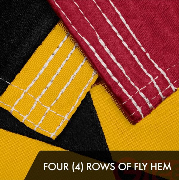 G128 Combo Pack: American USA Flag 1x1.5 Ft & Maryland MD State Flag 1x1.5 Ft | Both ToughWeave Series Embroidered 300D Polyester, Embroidered Design, Indoor/Outdoor, Brass Grommets - Image 5