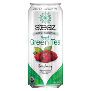 Steaz Zero Calorie Green Tea - Raspberry - Case Of 12 - 16 Fl Oz.