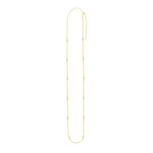 Endless Adjustable Diamond Pendant Chain in 14k Yellow Gold (3.0mm)