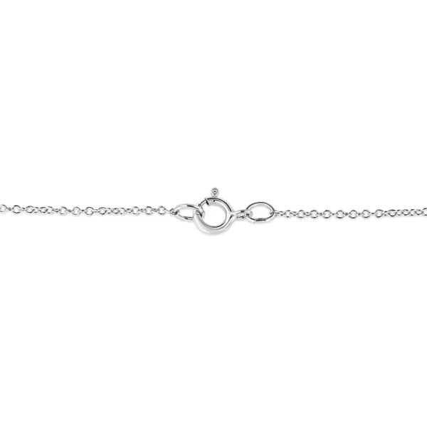 .925 Sterling Silver Prong-Set Diamond Accent Floral Cross 18" Pendant Necklace (I-J Color, I1-I2 Clarity) - Image 4