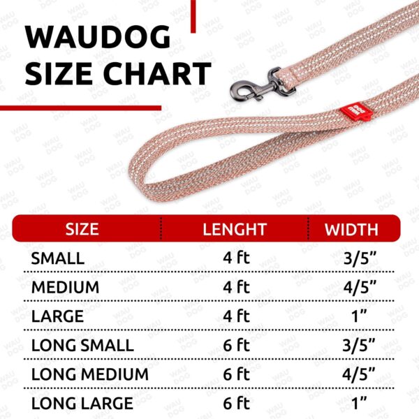 Recycled Cotton Dog Leash 6 Ft   10 Ft Eco Friendly Collar for Small Medium & Large Dogs   Reflective Dog Leash for Medium Dogs   Strong Leashes for Large Breed Dogs Puppy Leash for Small Dogs - Image 3