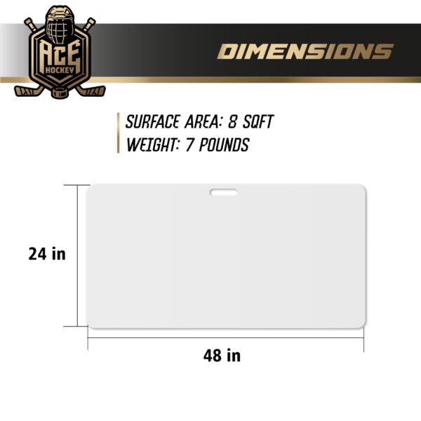 Shooting Pad 24” x 48”   Shoot Like on Real Ice   Practice Shooting Stickhandling Passing Skills on 8 sqft   Convenient Off Ice Training   Easy to Carry   Synthetic Ice Mat - Image 2