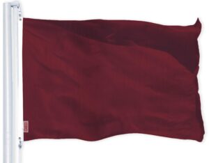 Solid Burgundy Color Flag | 2x3 Ft | LiteWeave Pro Series Printed 150D Polyester | Indoor Outdoor Vibrant Colors Brass Grommets Thicker and More Durable Than 100D 75D Polyester