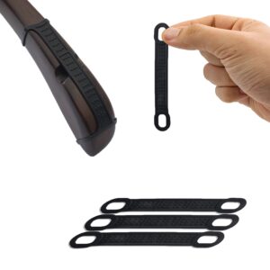 500 Pack of PGrab NonSlip Hanger Grips 3.74 x 0.45 Hanger Strips Black Silicone Shoulder Grips for Wooden and Plastic Hangers Stores and Home Storage and Organization