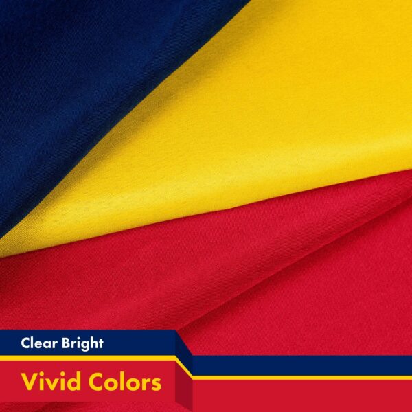 G128 2 Pack: Chad (Chadian) Flag | 3x5 feet | Printed 150D Indoor/Outdoor, Vibrant Colors, Brass Grommets, Quality Polyester, Much Thicker More Durable Than 100D 75D Polyester - Image 3