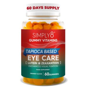 Zeaxanthin and Lutein Eye Care Vitamins for Adults and Kids | Gummy Vitamin for Eye Health | Supplements for Eyes | Vegan | Non GMO | Gluten Free Kosher Halal Gummies