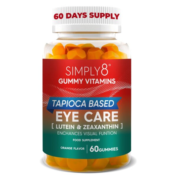 Zeaxanthin and Lutein Eye Care Vitamins for Adults and Kids | Gummy Vitamin for Eye Health | Supplements for Eyes | Vegan | Non GMO | Gluten Free Kosher Halal Gummies