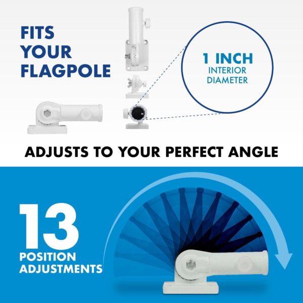 G128 Combo Pack: 5 Ft Tangle Free Aluminum Spinning Flagpole (White) & Solid Violet Color Flag 2.5x4 Ft, LiteWeave Pro Series Printed 150D Polyester | Pole with Flag Included - Image 8