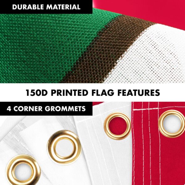 G128 Combo Pack: 6 Ft Tangle Free Aluminum Spinning Flagpole (Silver) & California CA State Flag 3x5 Ft, LiteWeave Pro Series Printed 150D Polyester, 4 Corner Brass Grommets | Pole with Flag Included - Image 4