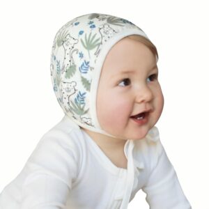 KLUSHA Bamboo and Cotton Double Sided Baby Beanie for Newborns Hospital Hat Reversible Breathable All Seasons Bonnet 6-12 Months
