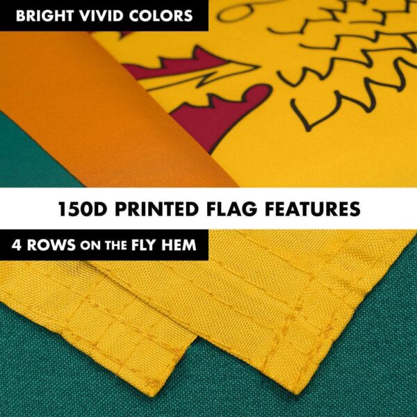 G128 Combo Pack: 6 Ft Tangle Free Spinning Flagpole (Silver) & Sri Lanka Flag 3x5 Ft Printed 150D Polyester, Brass Grommets (Flag Included) Aluminum Flag Pole - Image 5