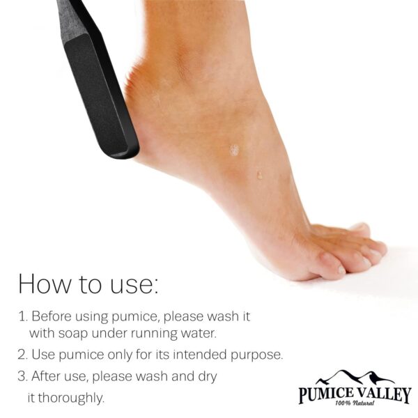 Pumice Stone Foot Scrubber   Pedicure Foot File with Handle for Dry Dead Skin   Callus Remover for Feet   Foot Scraper   Exfoliating Brush for Heels Elbows Hands - Image 5