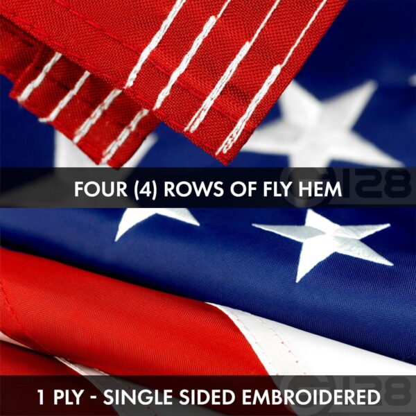 G128 Combo Pack: American USA Flag ToughWeave Series 2x3 Ft Single Sided & POW MIA Flag Double Sided 2x3 Ft Double ToughWeave Series | Both Embroidered Polyester, Brass Grommets - Image 5