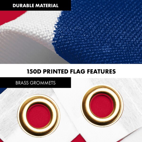 G128 Combo Pack: 6 Ft Tangle Free Aluminum Spinning Flagpole (White) & Liberia Liberian Flag  3x5 Ft LiteWeave Pro Series Printed 150D Polyester | Pole with Flag Included - Image 4