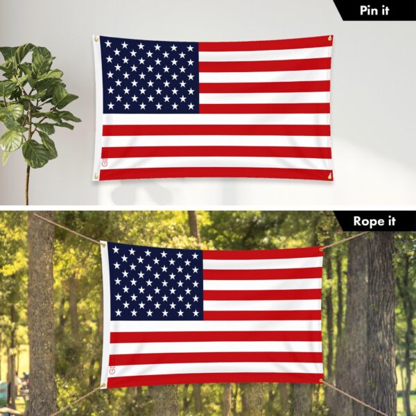G128 American USA Flag | 3x5 Ft | LiteWeave Pro Series Printed 150D Polyester, 4 Corner Brass Grommets | Country Flag, Vibrant Colors, Perfect For Balcony, More Durable Than 100D 75D Polyester - Image 9
