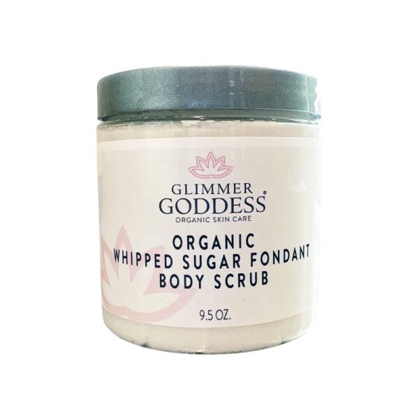 Organic Lavender Lemon Whipped Sugar Scrub   9.5 oz   Organic Cane Sugar with Coconut Oil & Agave   Exfoliating Hydrating Natural Glow   Vegan Cruelty Free