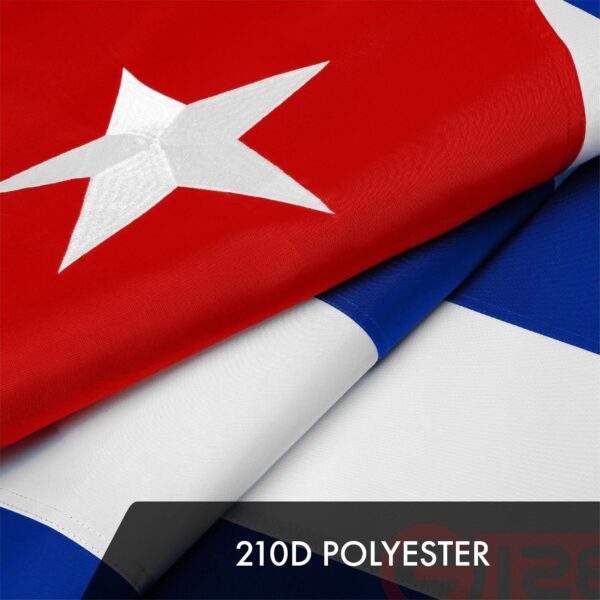 G128 5 Pack: Cuba Cuban Flag | 3x5 Ft | ToughWeave Series Embroidered 300D Polyester | Country Flag, Embroidered Design, Indoor/Outdoor, Brass Grommets - Image 4