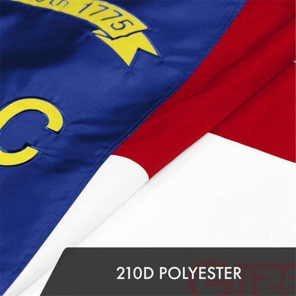 North Carolina State Flag 3x5 Ft 5-Pack Embroidered Polyester By G128 - Image 4