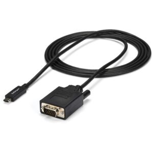 StarTech.com 2m / 6 ft USB C to VGA Cable - USB Type C to VGA - 1920 x 1200 - Black