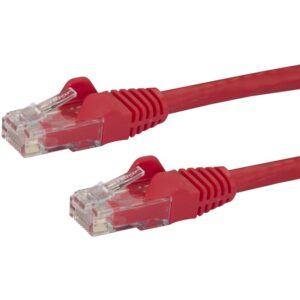 StarTech.com 125ft Red Cat6 Patch Cable with Snagless RJ45 Connectors - Long Ethernet Cable - 125 ft Cat 6 UTP Cable