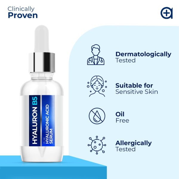 Pure Hyaluronic Acid Serum for Face with Vitamin B5 Hydrating Serum for Sensitive Skin Anti  Aging Serum Brightening Serum for Dark Spots Uneven Skin Tone Fine Lines & Wrinkles - Image 4