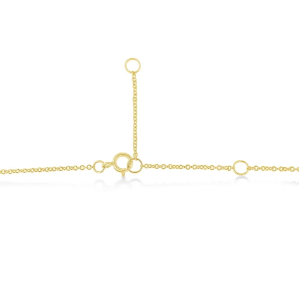 10K Yellow Gold 1/5 Carat Round Brilliant-Cut Diamond Modern Bezel-Set Solitaire 16"-18" Pendant Necklace (H-I Color, SI2-I1 Clarity) - Image 3