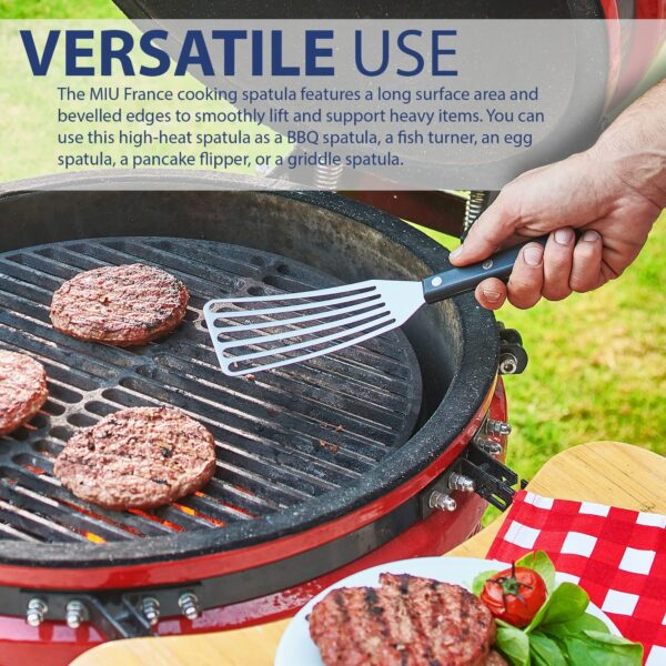 Heat Resistant Fish Spatula  11inch Stainless Steel Metal Spatula for NonStick Pan  Premium Spatulas for Cooking Fish Meat Eggs  BBQ Slotted Turner with ABS Solid Handle  Burger Flipper - Image 5