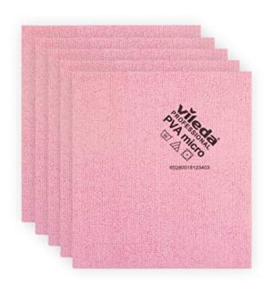 | PVA Microfiber Cloth Red | All Purpose Cleaning Shammy | Synthetic Chamois Towel | Smooth & Absorbent Materials | 5 Pack
