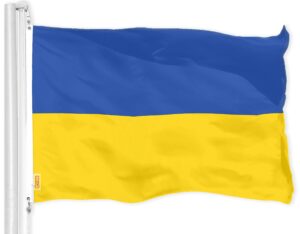 Ukraine Ukrainian Flag | 4x6 Ft | LiteWeave Pro Series Printed 150D Polyester | Country Flag Indoor Outdoor Vibrant Colors Brass Grommets Thicker and More Durable Than 100D 75D Polyester