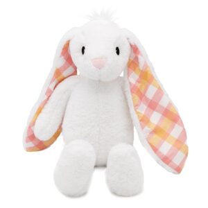 Plushible Easter Bunny Plush Cuddly Soft Embroidered Stuffed Animal Toy for Newborns Kids Boys & Girls 14 Inch