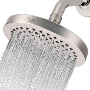 6  High Pressure Shower Head   Waterfall Shower Head   Rain Shower Head with Chrome Plated Finish   Water Pressure Boosting Showerhead Tool less 1 Min Installation   High Flow Bathroom Shower