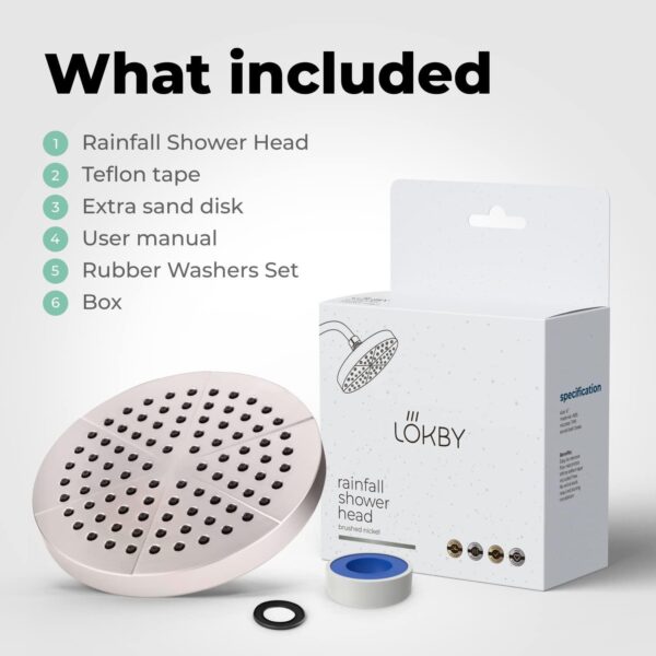 6  High Pressure Shower Head   Waterfall Shower Head   Rain Shower Head with Chrome Plated Finish   Water Pressure Boosting Showerhead Tool less 1 Min Installation   High Flow Bathroom Shower - Image 7