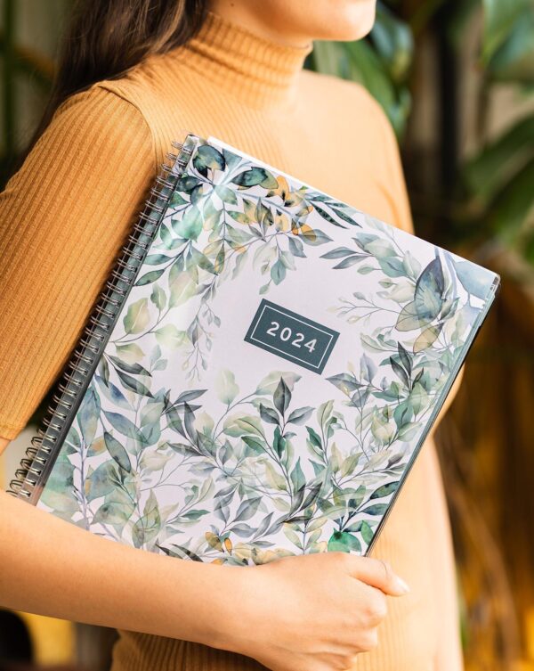 2024 Appointment Book & Planner    8.5 x 11 inches Large Tabbed Daily Hourly Weekly Planner Calendar and Schedule Book 15 Minute time Slots Business and Personal Planner Jan 2024   Jan 2025 (Floral) - Image 7
