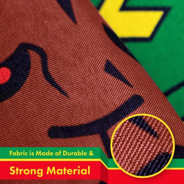 G128 Ethiopia Lion Flag | 3x5 feet | Printed 150D, Indoor/Outdoor, Vibrant Colors, Brass Grommets, Quality Polyester, Much Thicker More Durable Than 100D 75D Polyester - Image 4