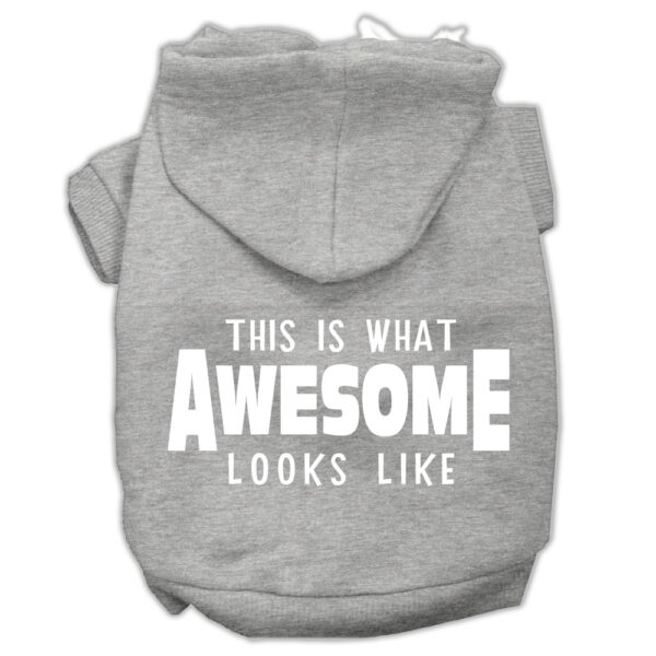 This Is What Awesome Looks Like Dog Pet Hoodies Grey Size Xxxl (20)